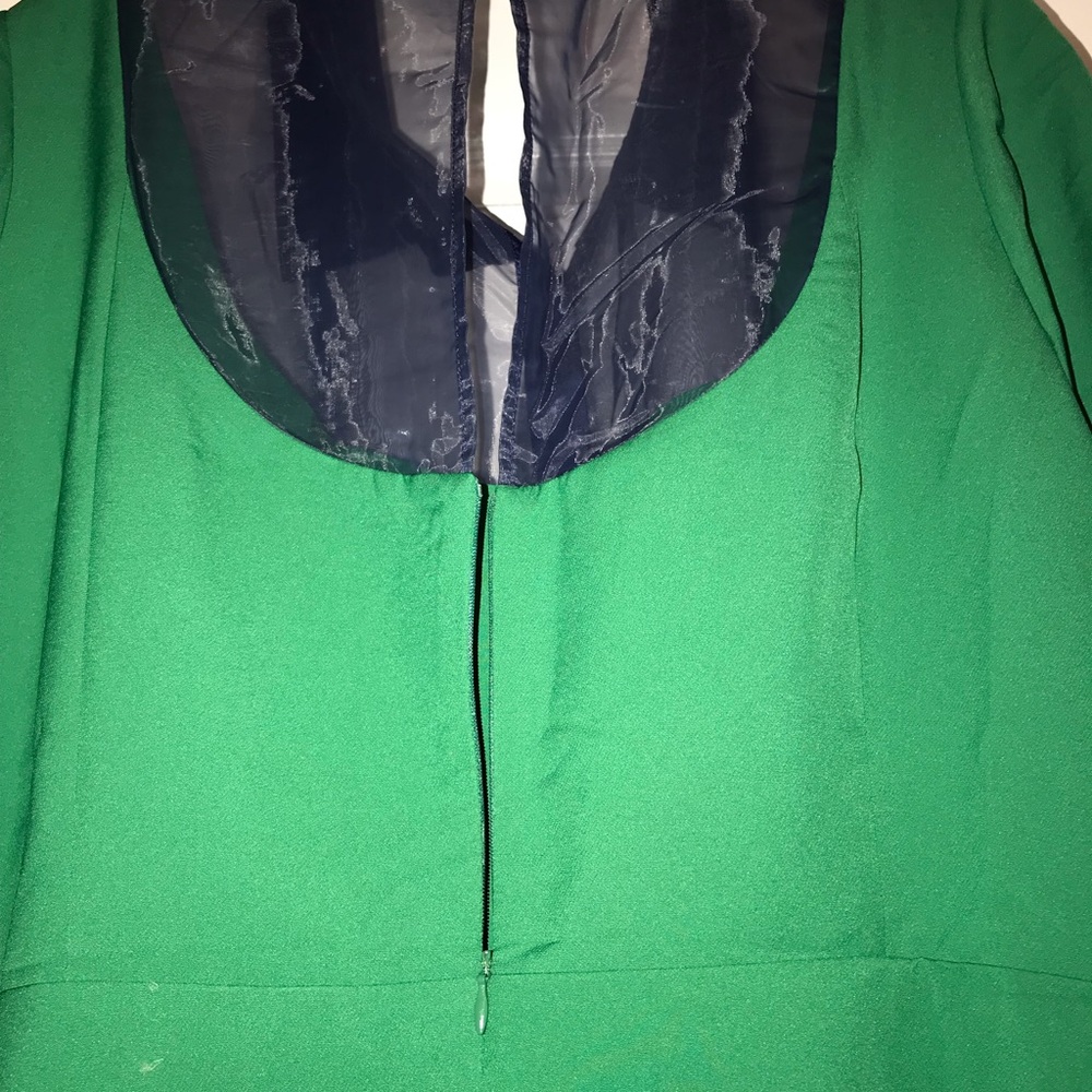 A-line kelly green dress